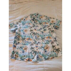 Oak Hill Men's Short Sleeve Collared Shirt Button-Down Hawaiian Tropical Sz 2XL